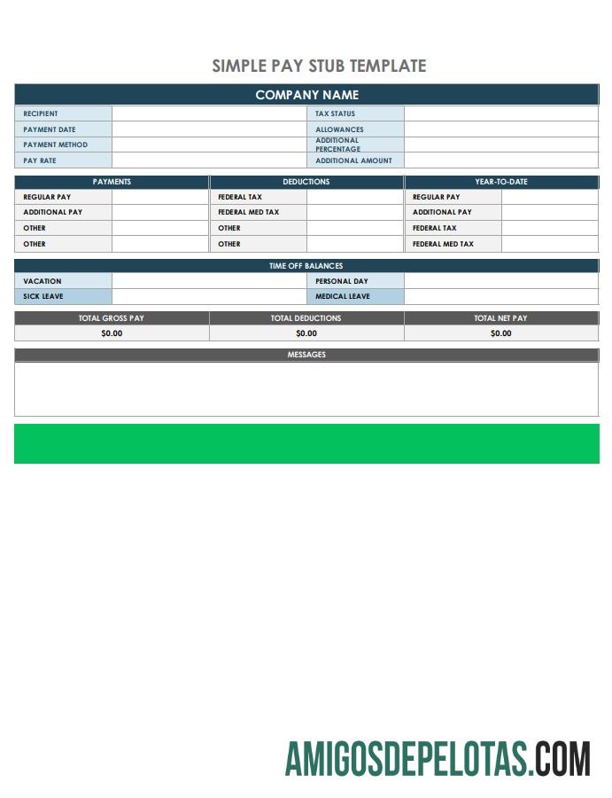 Recibo de pagamento da empresa em formatos PDF e Word amostra